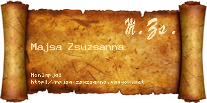 Majsa Zsuzsanna névjegykártya